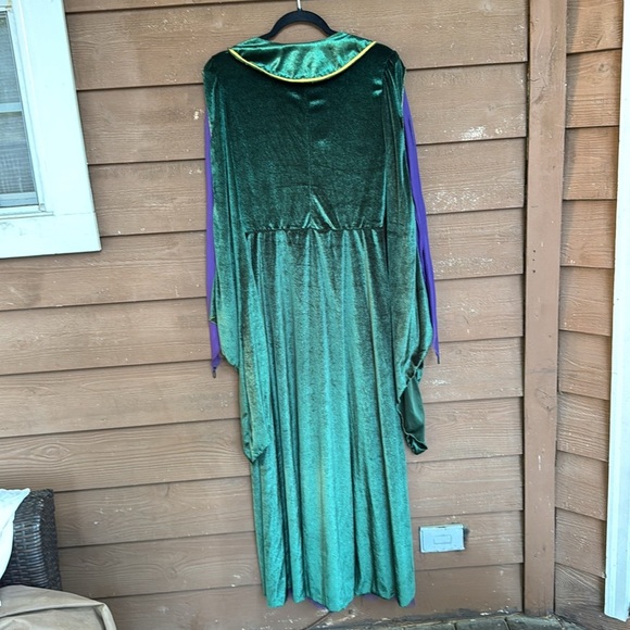 Disney Hocus Pocus Winifred Sanderson purple and green long sleeve dress size L - Picture 5 of 6